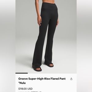 Lululemon groove flare pant